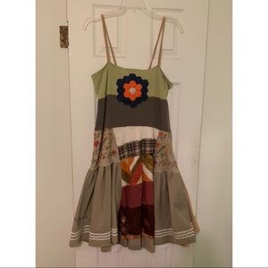Patchwork Spaghetti Strap Dress